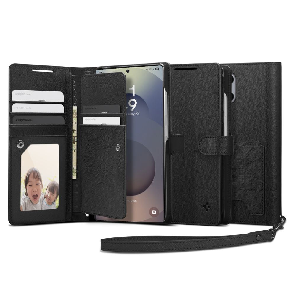 COPERTURA SPIGEN WALLET "S" GALAXY S25 ULTRA NERA