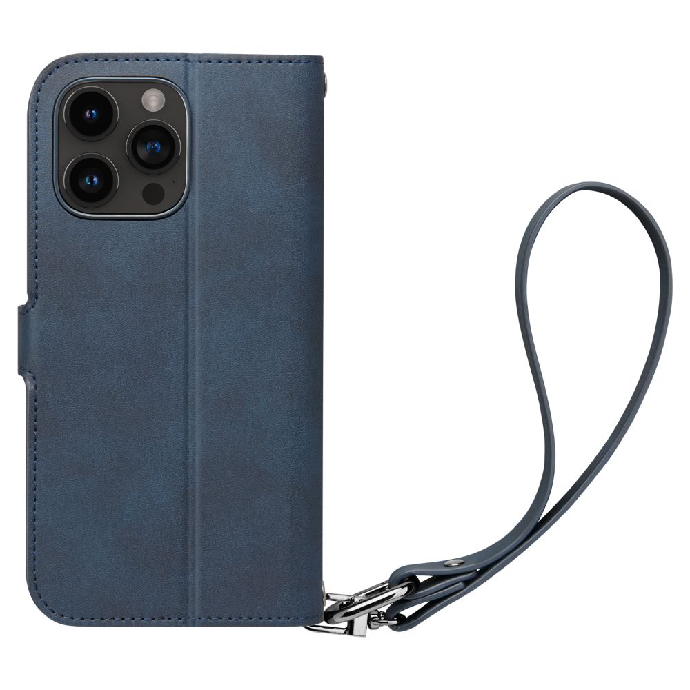 COPERTURA LIBRO SPIGEN WALLET "S" PER IPHONE 15 PRO NAVY