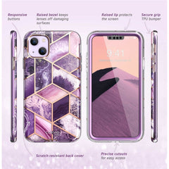 COPERTURA SUPCASE COSMO IPHONE 14 PLUS MARBLE PURPLE