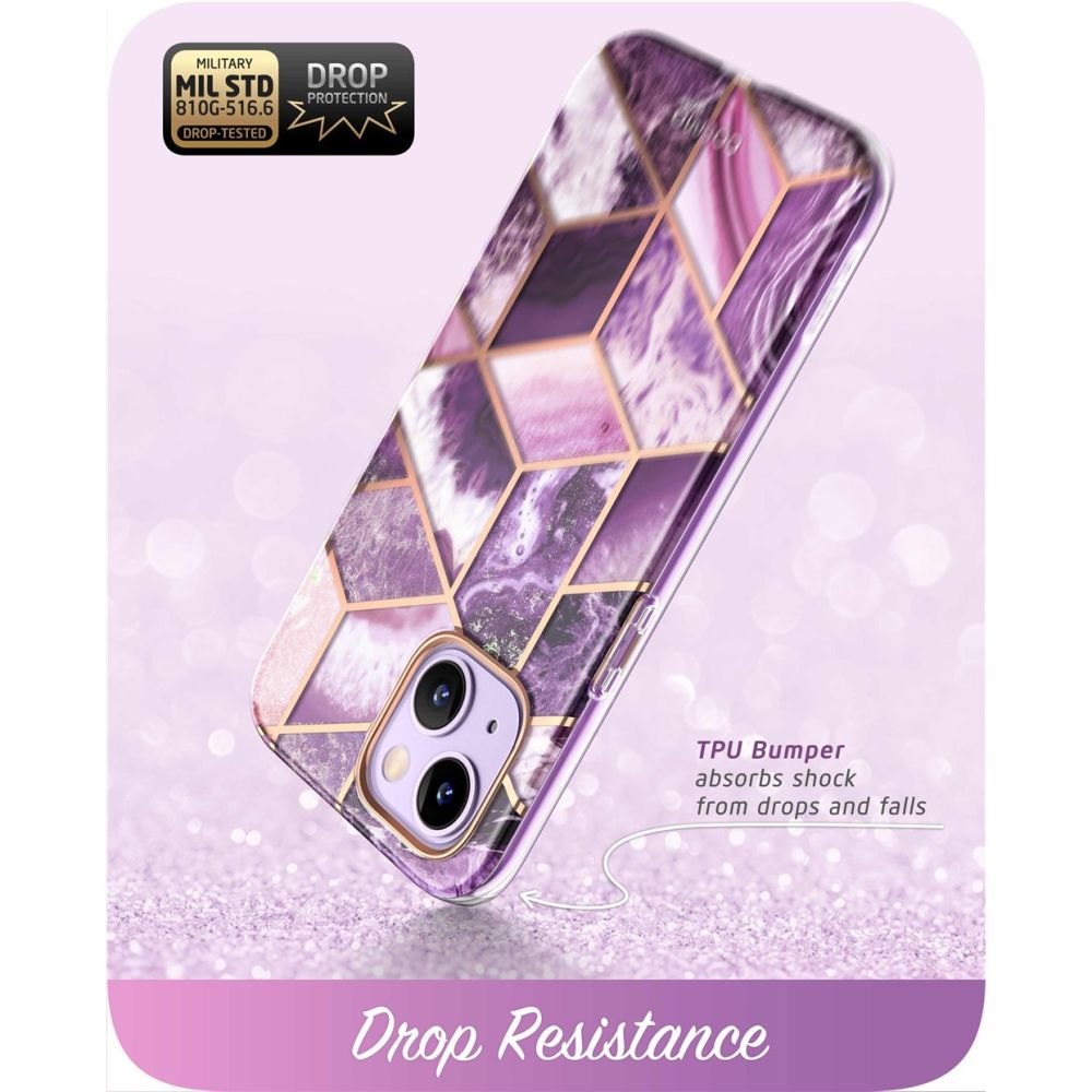 COPERTURA SUPCASE COSMO IPHONE 14 PLUS MARBLE PURPLE