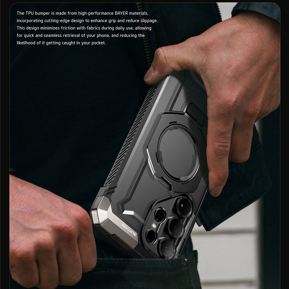 COPERTURA SUPCASE UB GRIP MAG MAGSAFE GALAXY S25 ULTRA NERA