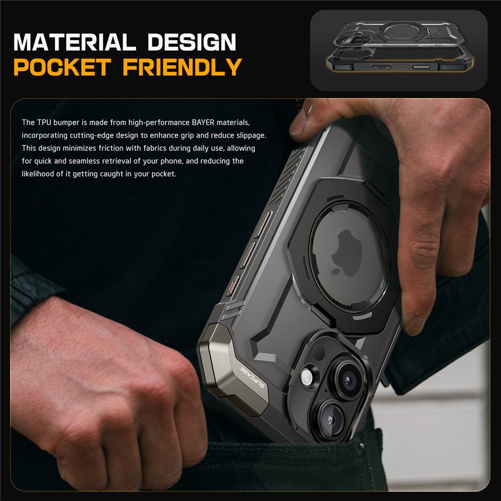 COPERTURA SUPCASE UB GRIP MAG MAGSAFE IPHONE 16 NERA