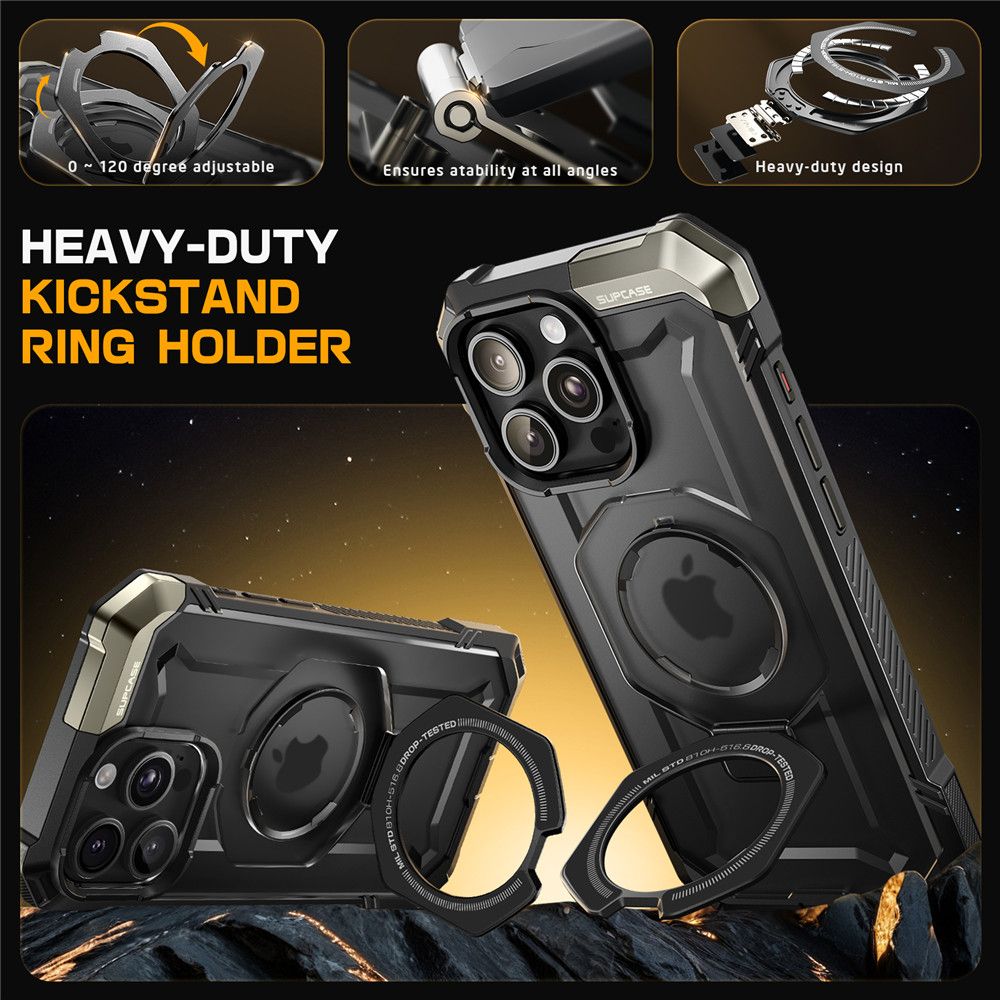 COPERTURA SUPCASE UB GRIP MAG MAGSAFE IPHONE 16 PRO NERA