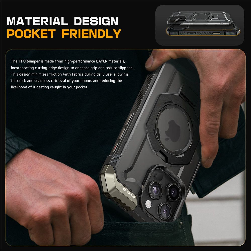 COPERTURA SUPCASE UB GRIP MAG MAGSAFE IPHONE 16 PRO NERA