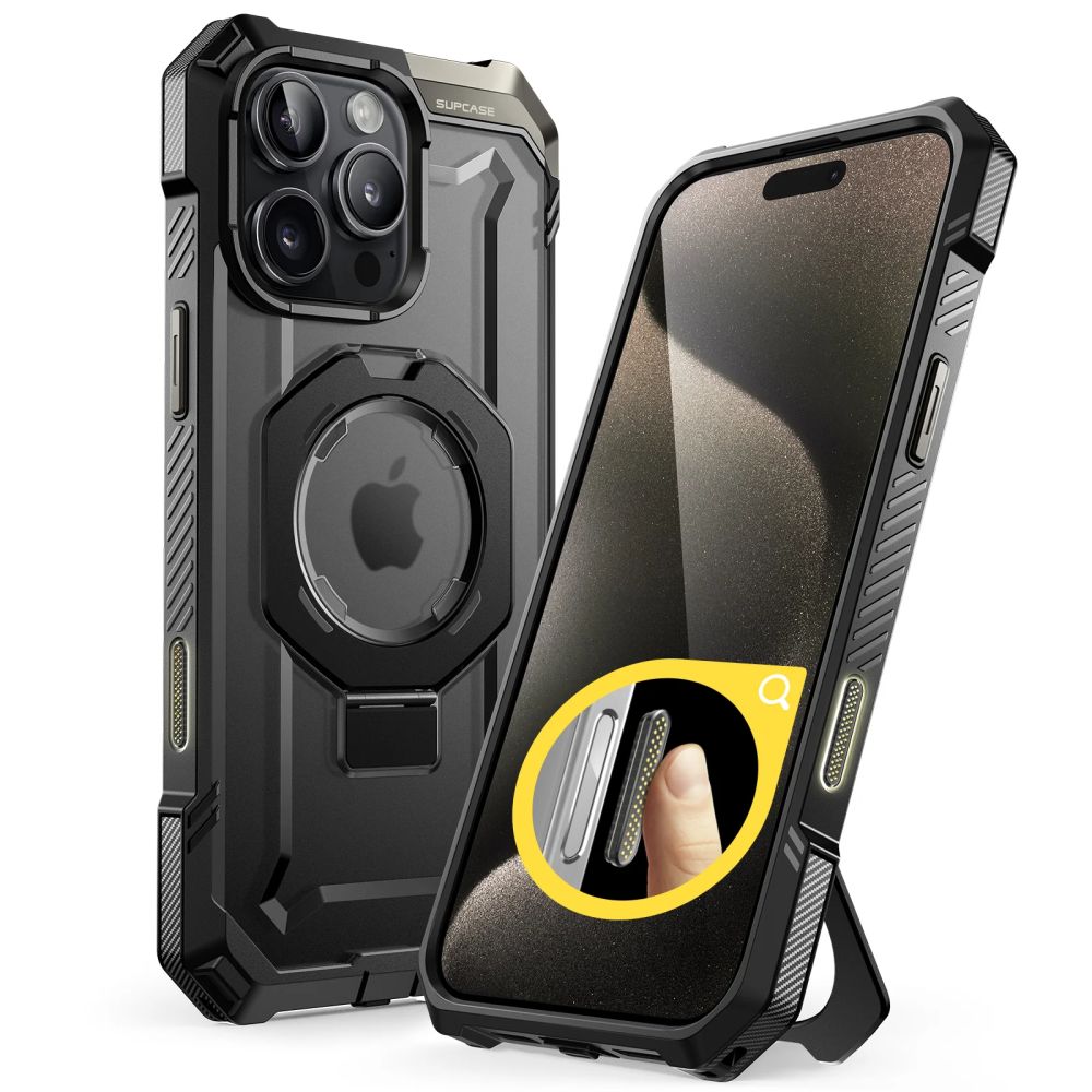 COPERTURA SUPCASE UB GRIP MAG MAGSAFE IPHONE 16 PRO NERA
