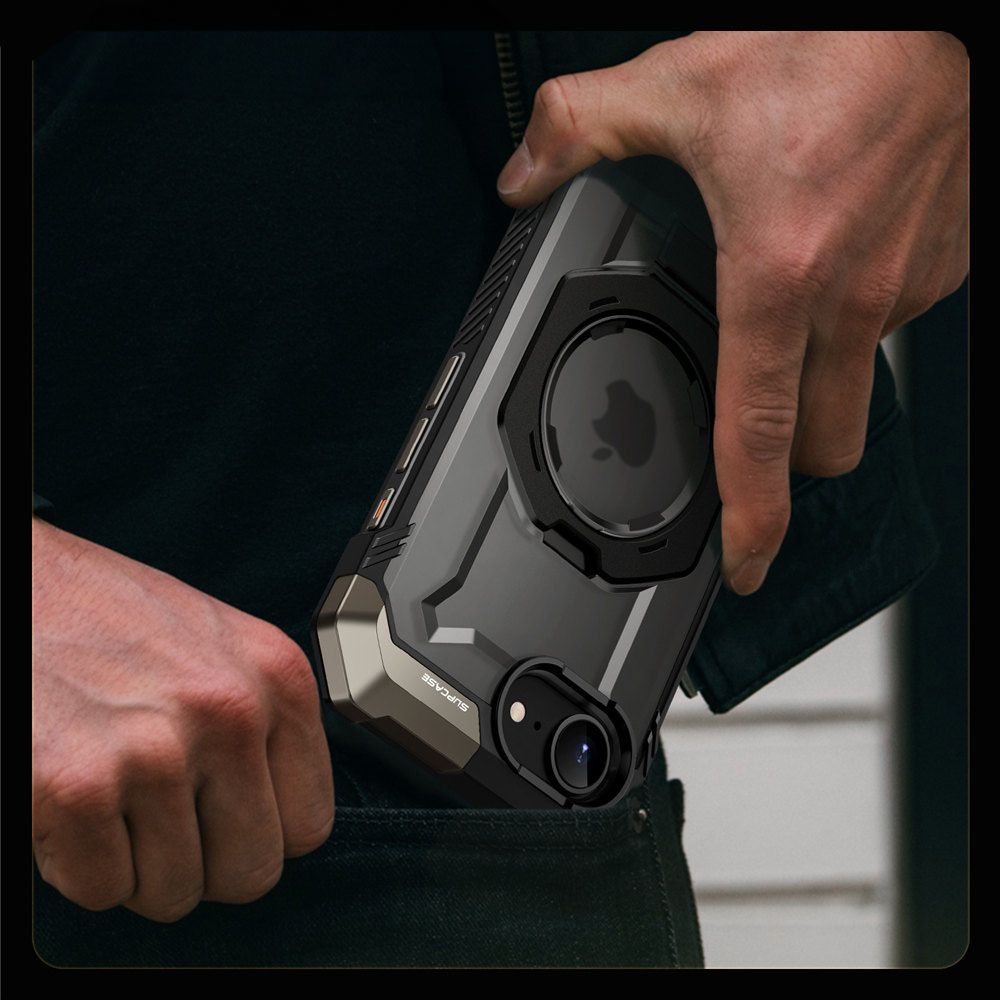 COPERTURA SUPCASE UB GRIP MAG MAGSAFE IPHONE 16E NERA