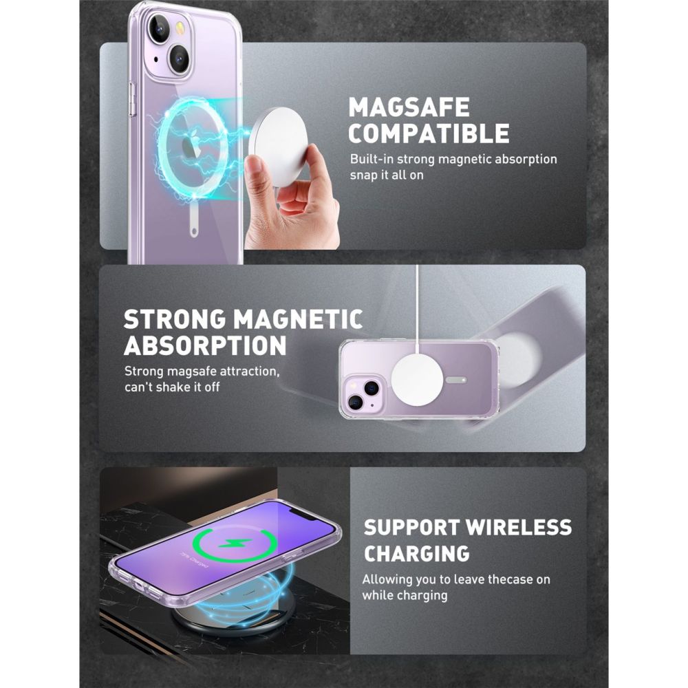 COPERTURA SUPCASE UB MAG MAGSAFE IPHONE 14 PLUS TRASPARENTE