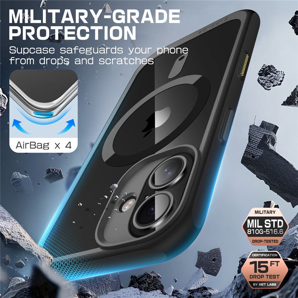 COPERTURA SUPCASE UB MAG MAGSAFE IPHONE 16 NERA