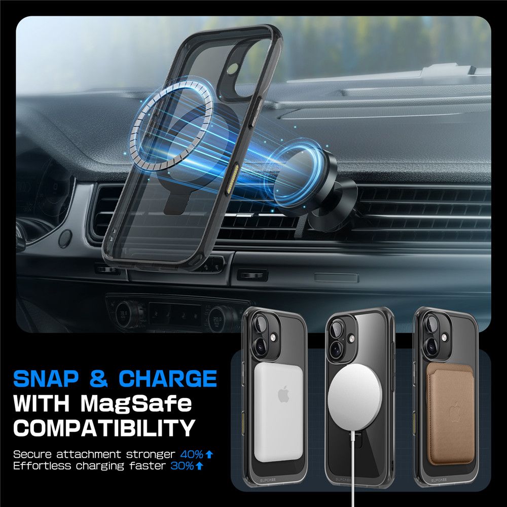 COPERTURA SUPCASE UB MAG MAGSAFE IPHONE 16 NERA