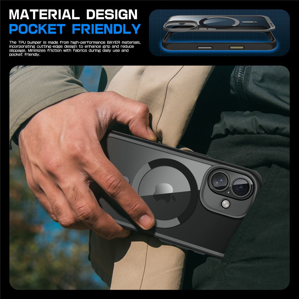 COPERTURA SUPCASE UB MAG MAGSAFE IPHONE 16 NERA
