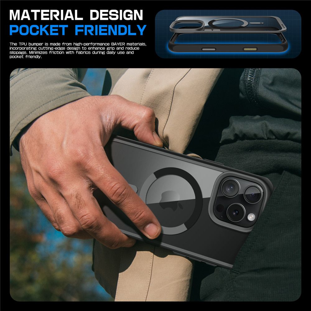 COPERTURA SUPCASE UB MAG MAGSAFE IPHONE 16 PRO MAX NERA