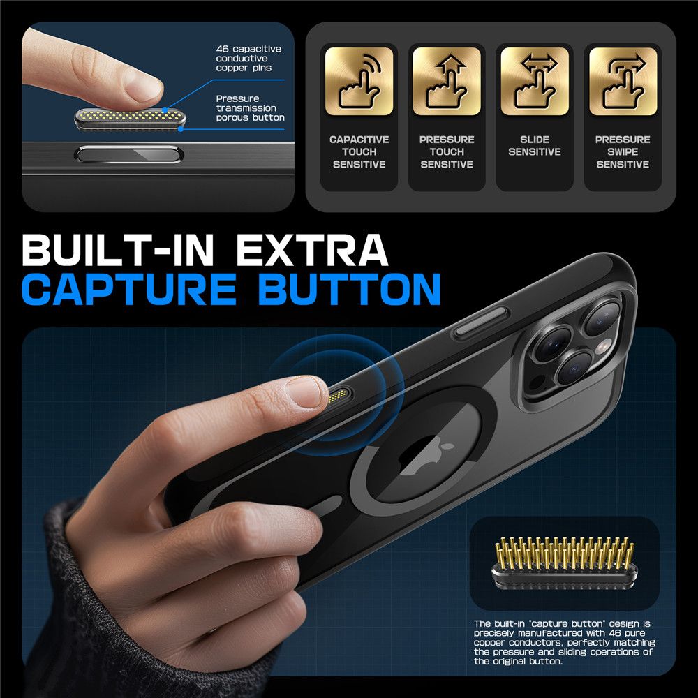 COPERTURA SUPCASE UB MAG MAGSAFE IPHONE 16 PRO MAX NERA