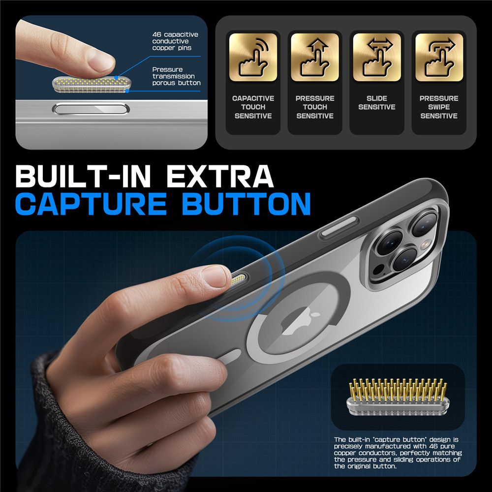 COPERTURA SUPCASE UB MAG MAGSAFE IPHONE 16 PRO MAX GRIGIO