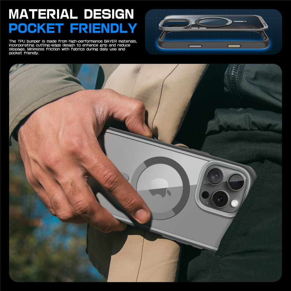 COPERTURA SUPCASE UB MAG MAGSAFE IPHONE 16 PRO MAX GRIGIO
