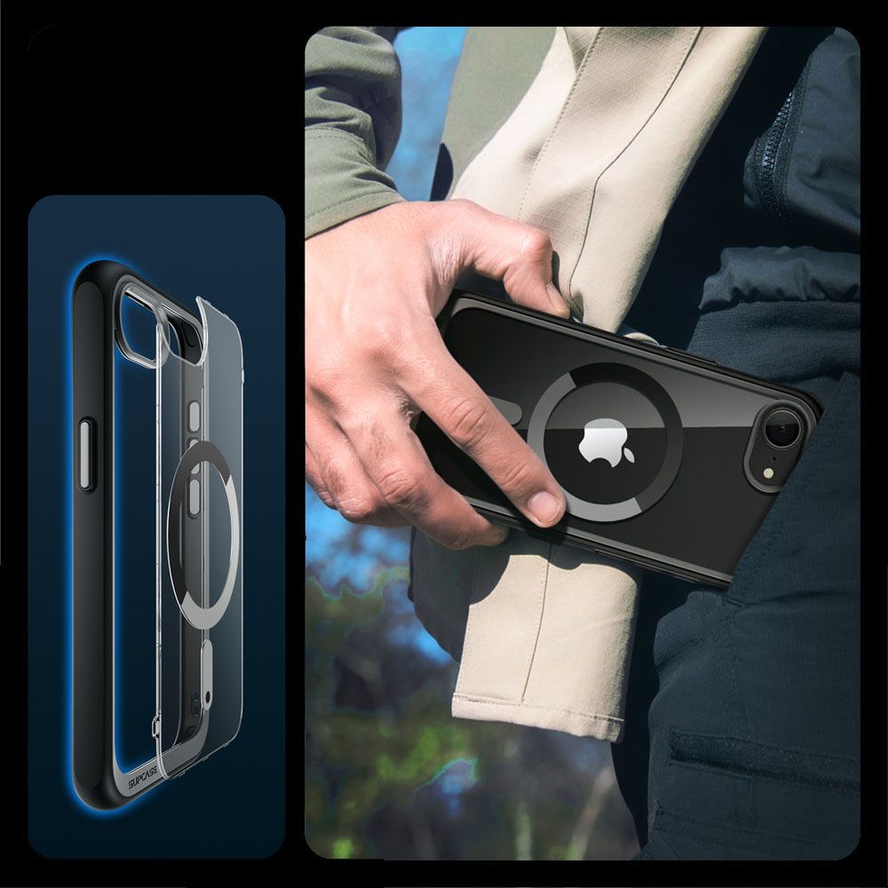 COPERTURA SUPCASE UB MAG MAGSAFE IPHONE 16E NERA