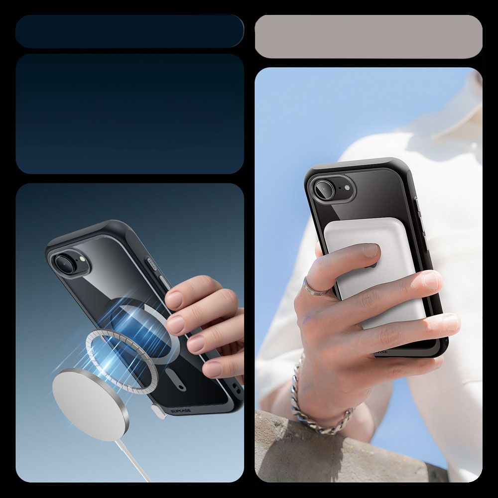 COPERTURA SUPCASE UB MAG MAGSAFE IPHONE 16E NERA