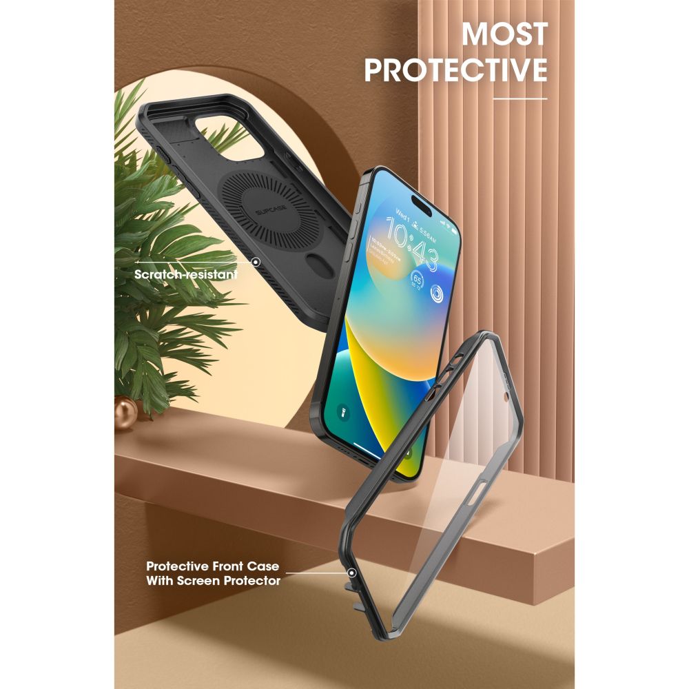 COPERTURA SUPCASE UB PRO MAG MAGSAFE IPHONE 15 PRO NERA