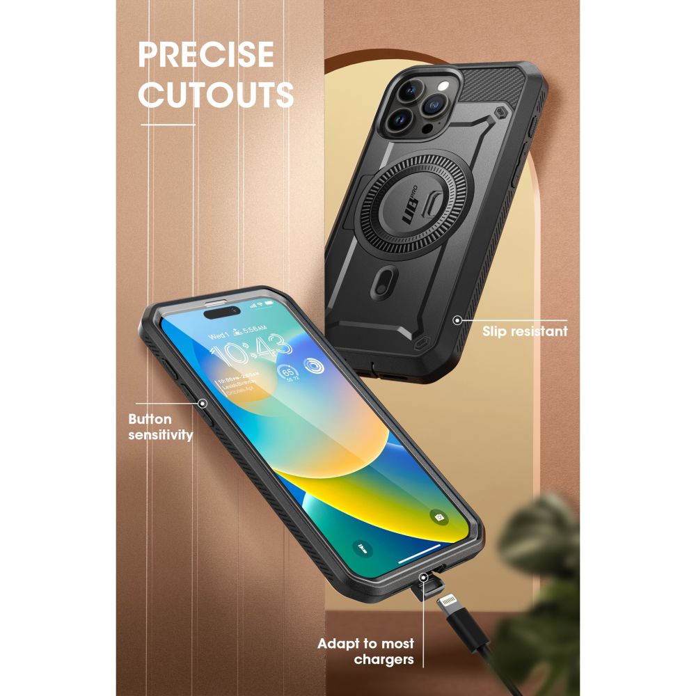 COPERTURA SUPCASE UB PRO MAG MAGSAFE IPHONE 15 PRO NERA