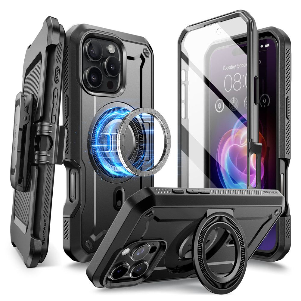 COPERTURA SUPCASE UB PRO MAG MAGSAFE IPHONE 16 PRO NERA
