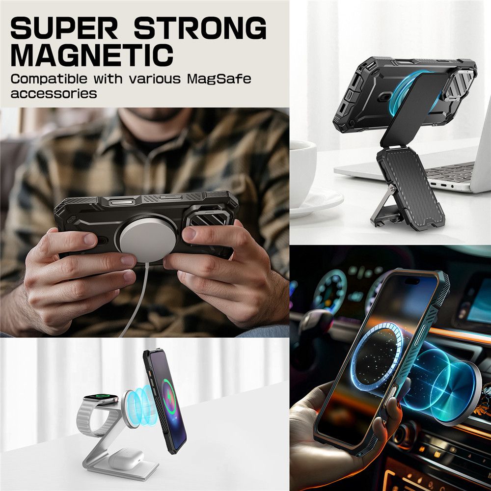 COPERTURA SUPCASE UB XT MAG MAGSAFE IPHONE 16 PRO MAX NERA