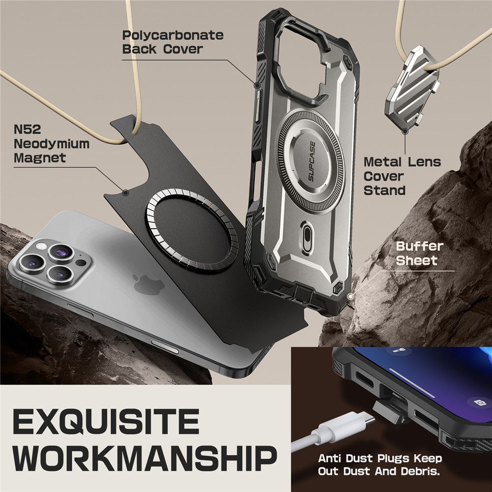 CUSTODIA SUPCASE UB XT MAG MAGSAFE IPHONE 16 PRO TIGREY