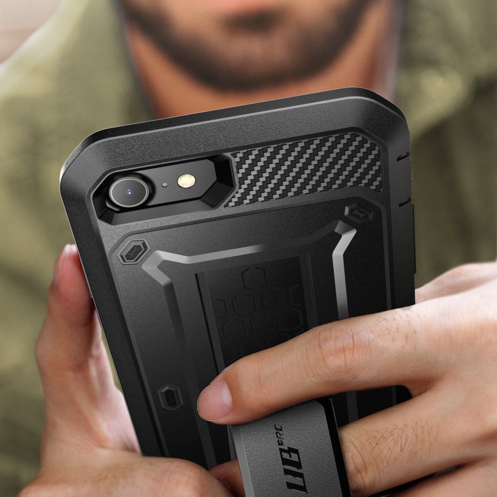 CUSTODIA SUPCASE UNICORN BEETLE PRO PER IPHONE 7 / 8 / SE 2020 / 2022 NERA