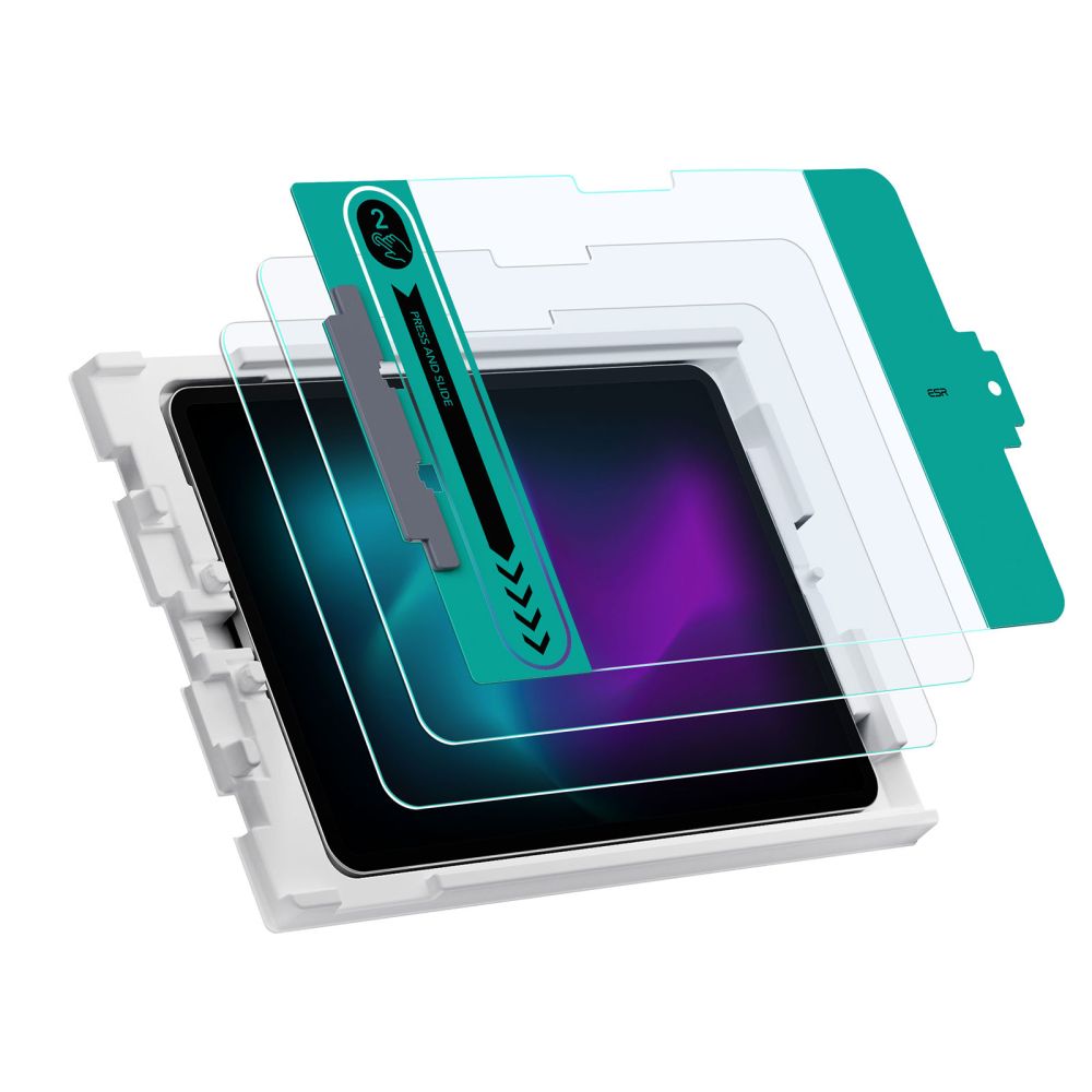 2X VETRO TEMPERATO PER IPAD PRO 11 5 / 2024 ESR VETRO TEMPERATO 2-PACK TRASPARENTE