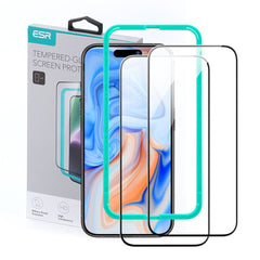 VETRO TEMPERATO ESR 2-PACK PER IPHONE 15 NERO