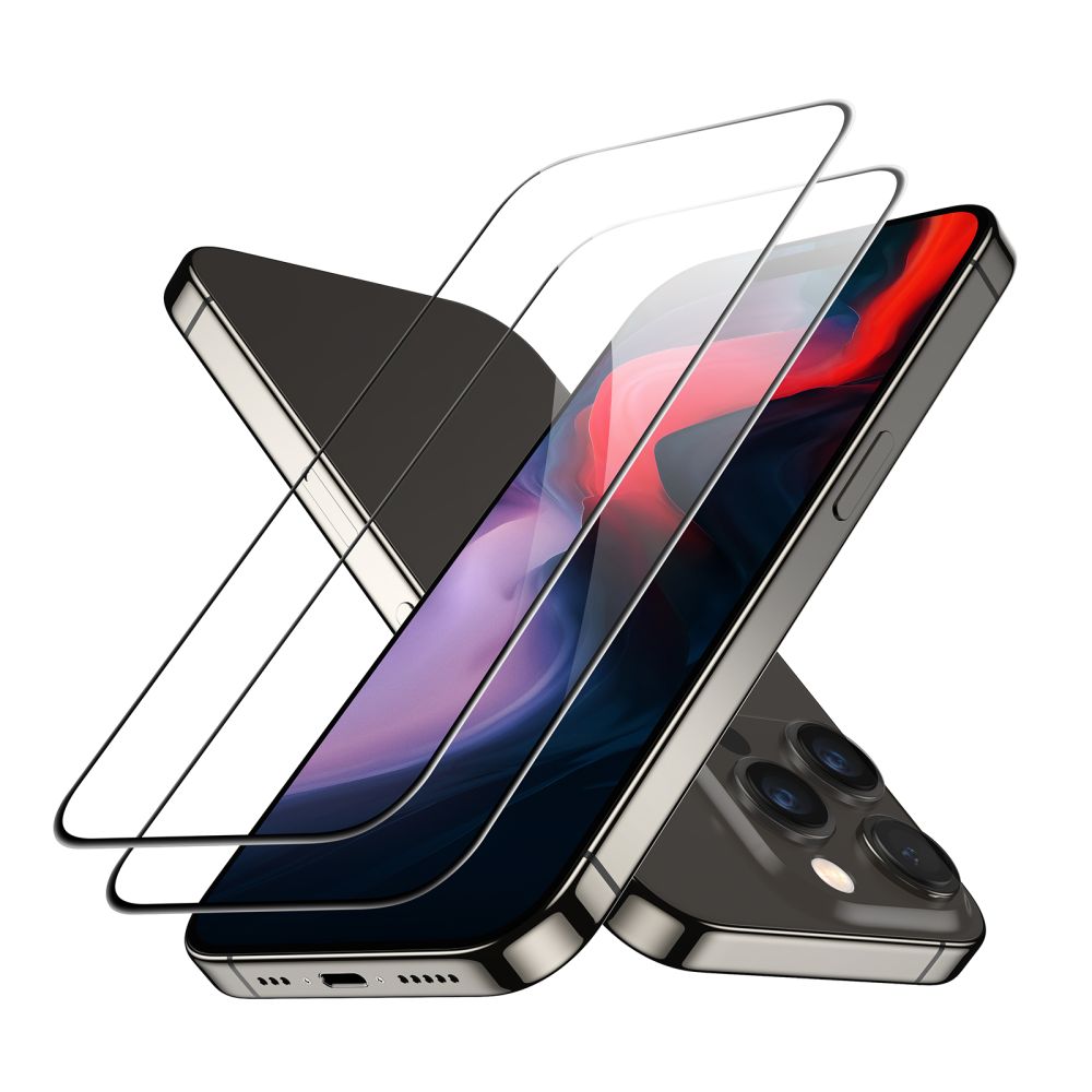 VETRO TEMPERATO ESR 2-PACK PER IPHONE 15 PRO NERO