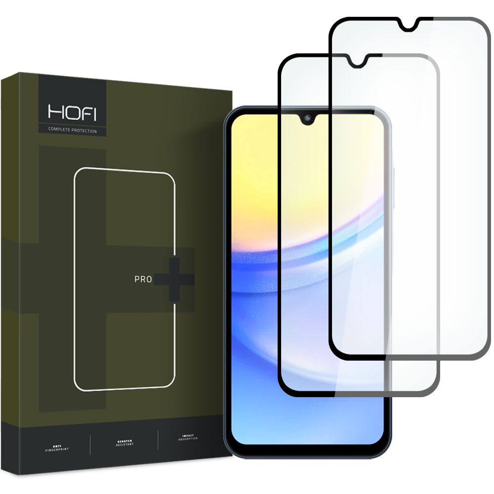 VETRO TEMPERATO HOFI GLASS PRO+ 2-PACK GALAXY A15 4G / 5G / A25 5G NERO