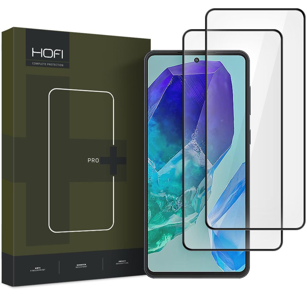 2X VETRO TEMPERATO HOFI GLASS PRO+ 2-PACK GALAXY M55 5G NERO
