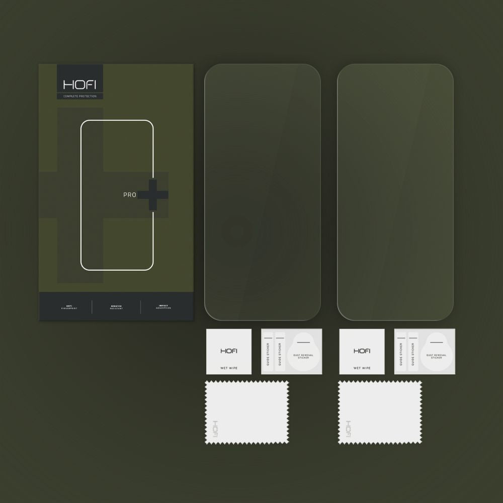 2X VETRO TEMPERATO PER IPHONE 16 PRO MAX HOFI GLASS PRO+ 2-PACK TRASPARENTE