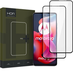 2X VETRO TEMPERATO HOFI GLASS PRO+ 2-PACK MOTOROLA MOTO G24 / G24 POWER / G04 NERO