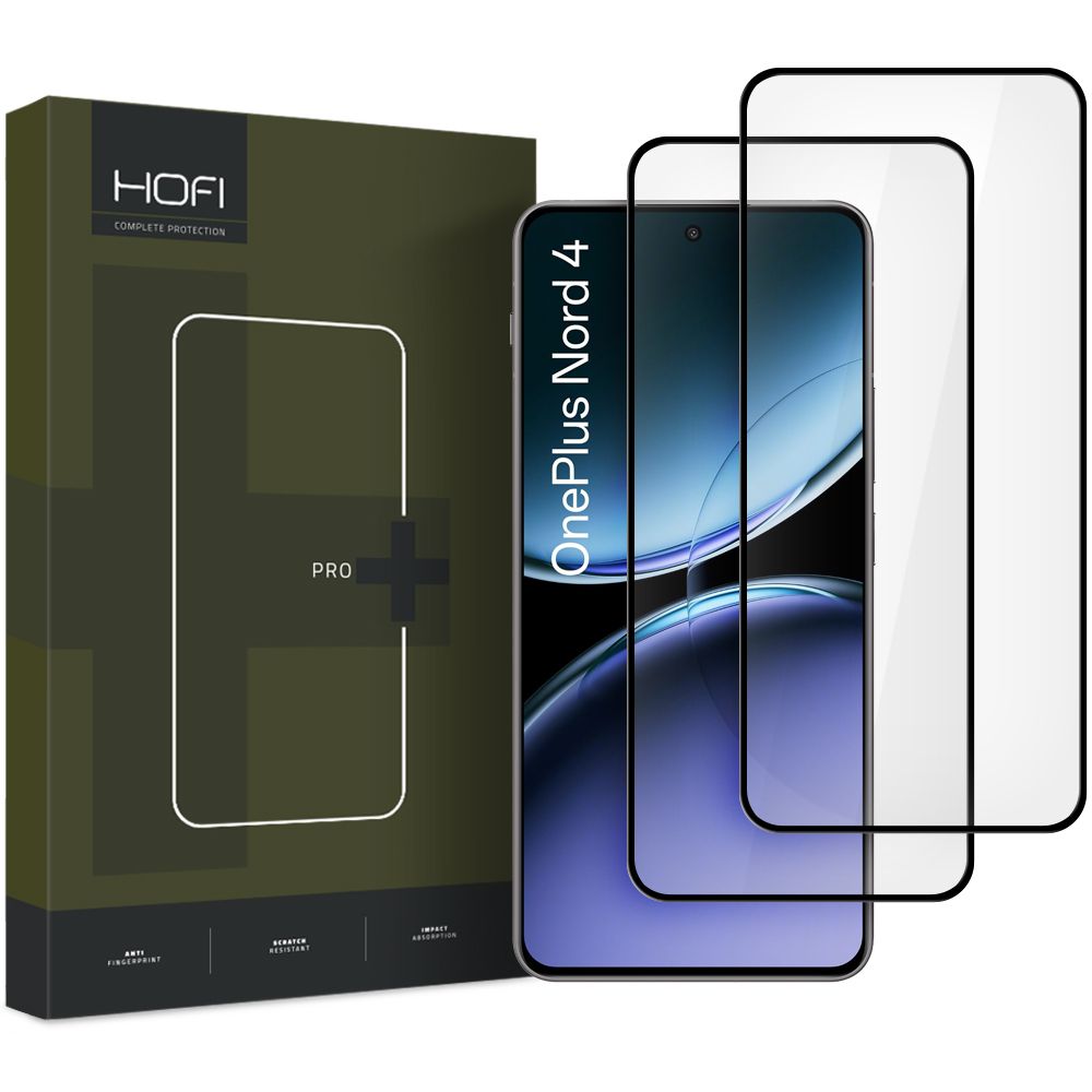 VETRO TEMPERATO HOFI GLASS PRO+ 2-PACK ONEPLUS NORD 4 NERO
