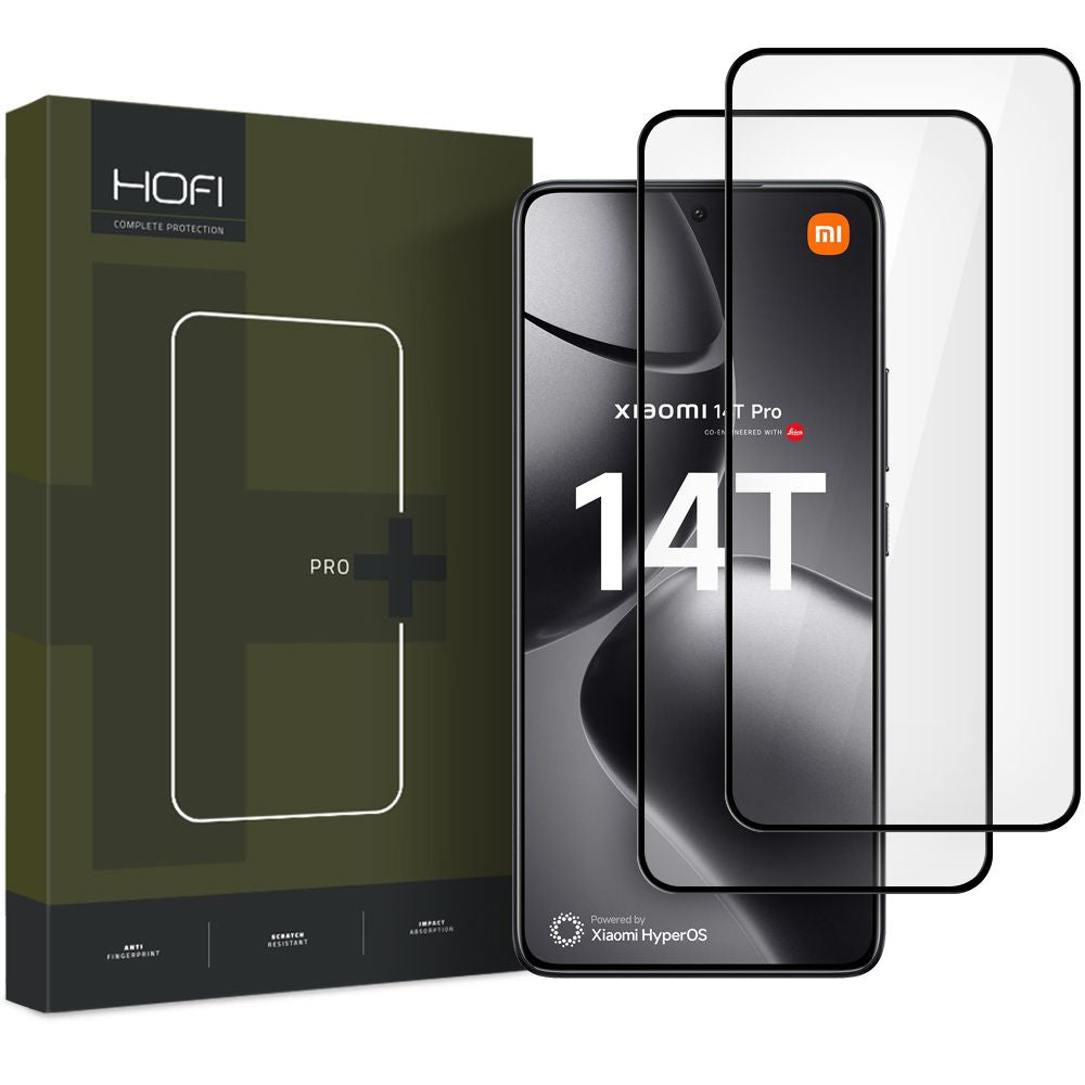 VETRO TEMPERATO HOFI GLASS PRO+ 2-PACK XIAOMI 14T / 14T PRO NERO