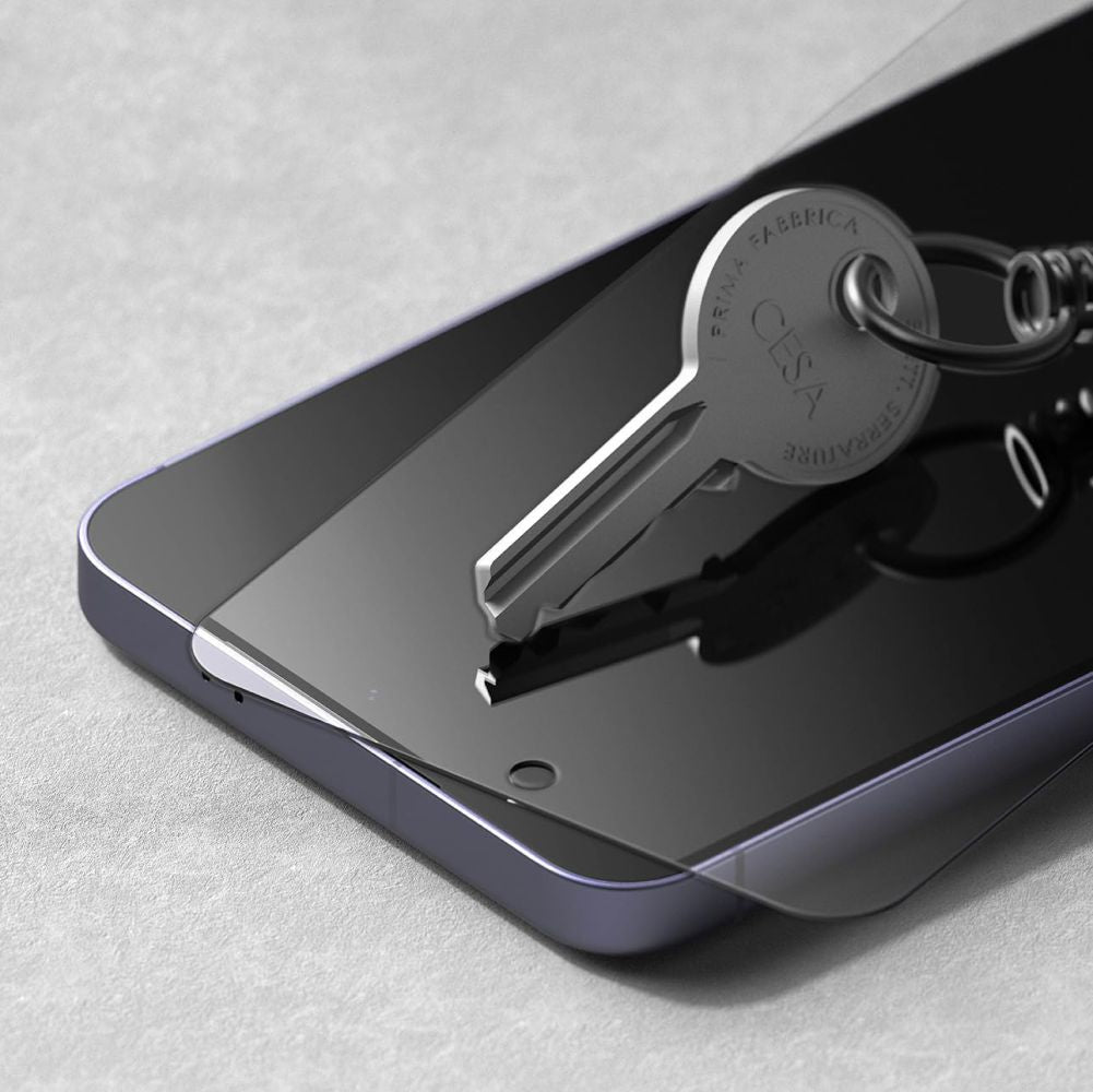 2X VETRO TEMPERATO CON RINGKE EASY SLIDE FRAME INSTALLAZIONE 2-PACK GALAXY S24 TRASPARENTE