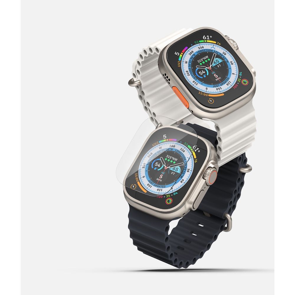 4X VETRO TEMPERATO PER APPLE WATCH ULTRA 49 MM RINGKE ID FC GLASS 4-PACK TRASPARENTE