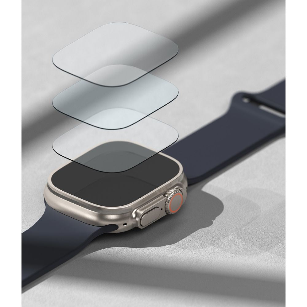 4X VETRO TEMPERATO PER APPLE WATCH ULTRA 49 MM RINGKE ID FC GLASS 4-PACK TRASPARENTE