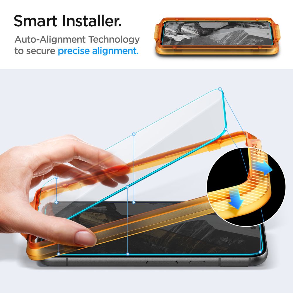 2X VETRO TEMPERATO SPIGEN ALM GLAS.TR 2-PACK GOOGLE PIXEL 8A TRASPARENTE