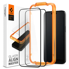 VETRO TEMPERATO SPIGEN ALM GLASS FC 2-PACK IPHONE 15 NERO