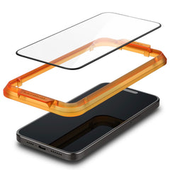 VETRO TEMPERATO SPIGEN ALM GLASS FC 2-PACK IPHONE 15 PLUS NERO