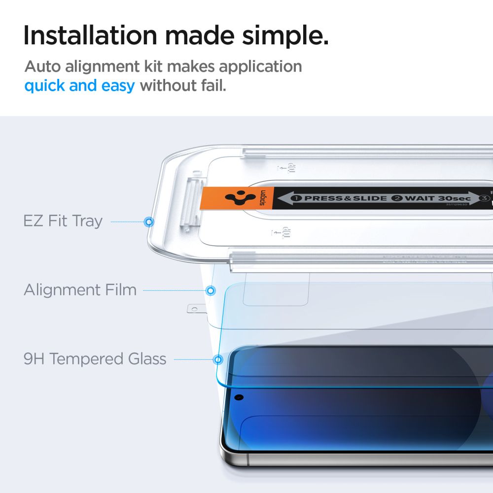 VETRO TEMPERATO SPIGEN GLAS.TR "EZ FIT" 2-PACK GALAXY S24 FE TRASPARENTE