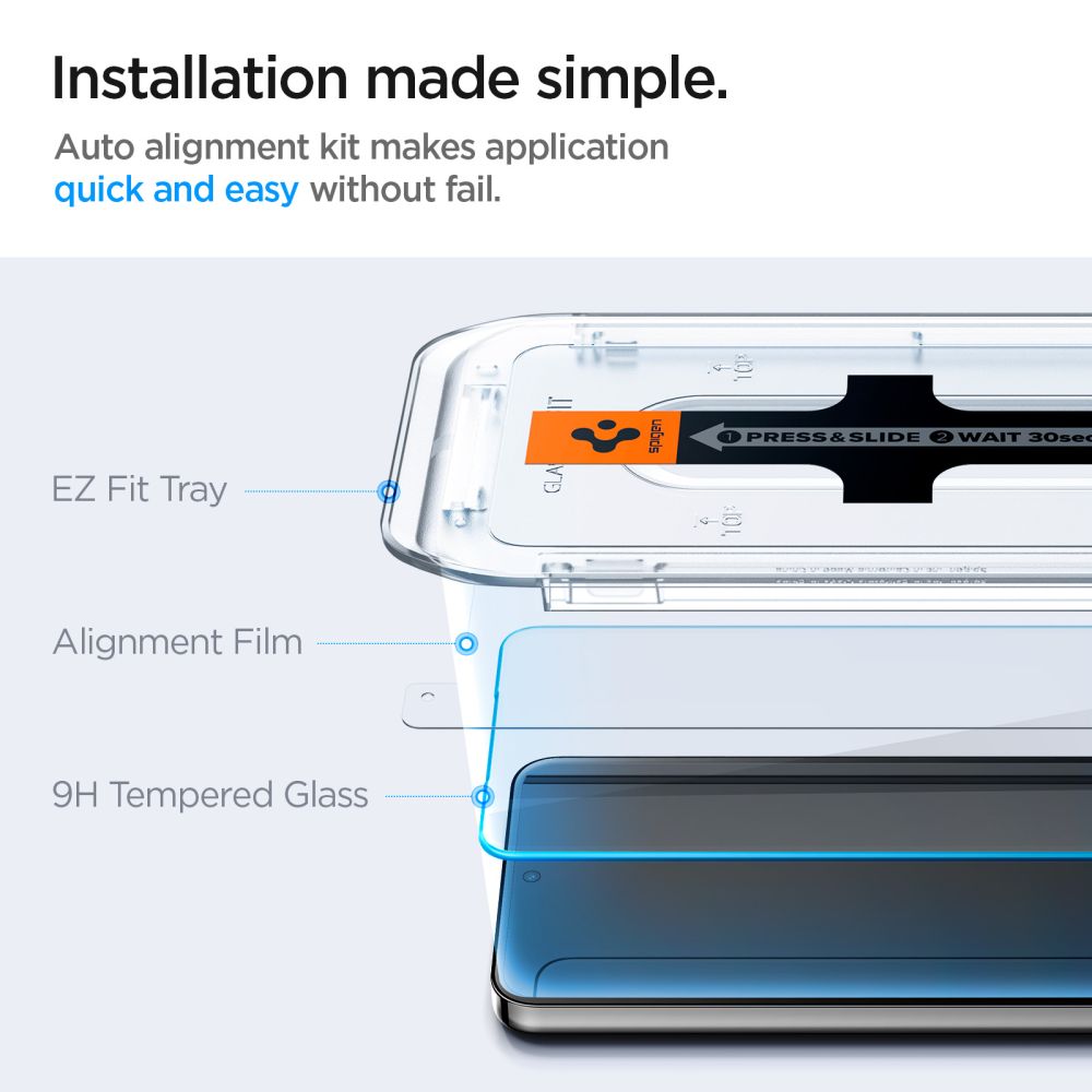 VETRO TEMPERATO SPIGEN GLAS.TR "EZ FIT" 2-PACK GALAXY S24+ PLUS TRASPARENTE