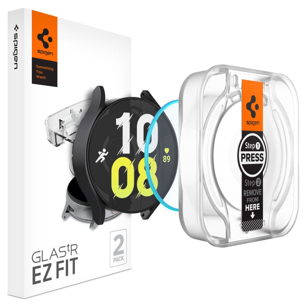 VETRO TEMPERATO SPIGEN GLAS.TR "EZ-FIT" 2-PACK GALAXY WATCH 6 (44 MM) TRASPARENTE