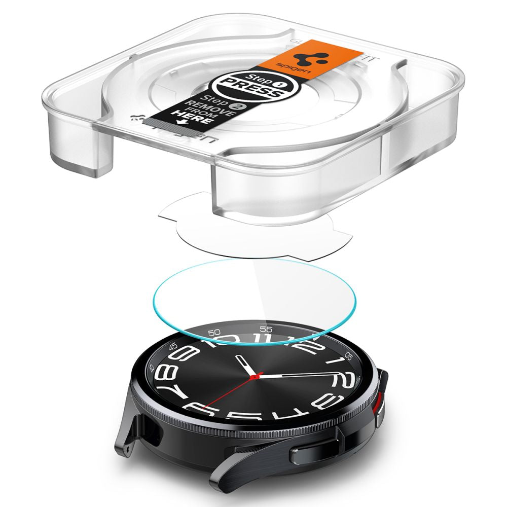 VETRO TEMPERATO SPIGEN GLAS.TR "EZ-FIT" 2-PACK GALAXY WATCH 6 CLASSIC (43 MM) TRASPARENTE