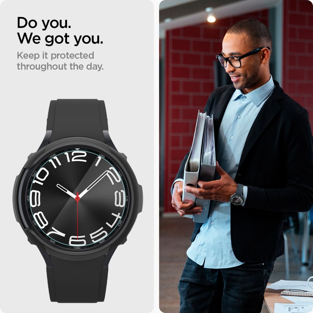VETRO TEMPERATO SPIGEN GLAS.TR "EZ-FIT" 2-PACK GALAXY WATCH 6 CLASSIC (43 MM) TRASPARENTE