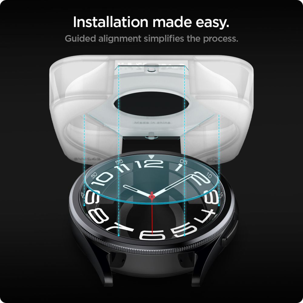 VETRO TEMPERATO SPIGEN GLAS.TR "EZ-FIT" 2-PACK GALAXY WATCH 6 CLASSIC (43 MM) TRASPARENTE