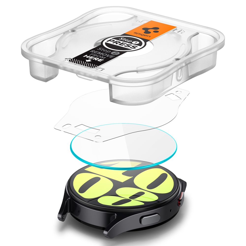 2X VETRO TEMPERATO PER GALAXY WATCH 7 (40 MM) SPIGEN GLAS.TR "EZ-FIT" 2-PACK TRASPARENTE