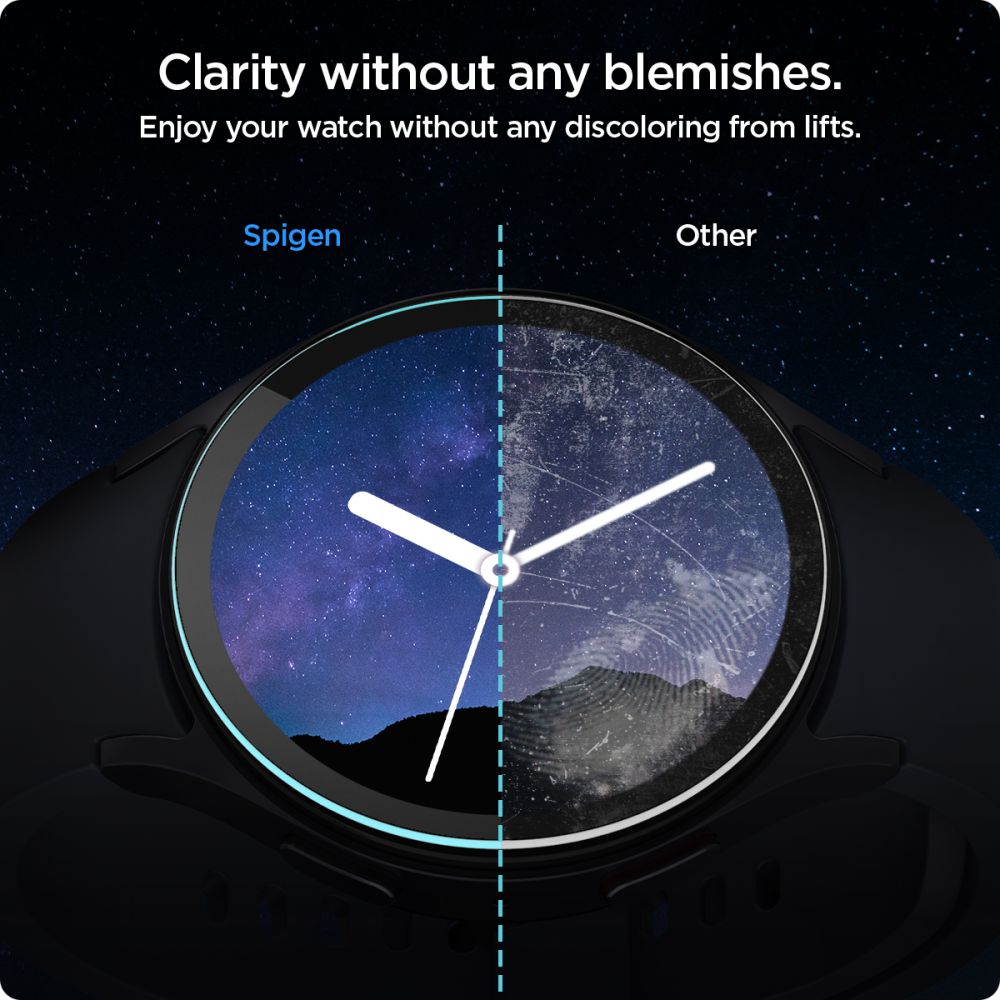 2X VETRO TEMPERATO PER GALAXY WATCH 7 (40 MM) SPIGEN GLAS.TR "EZ-FIT" 2-PACK TRASPARENTE