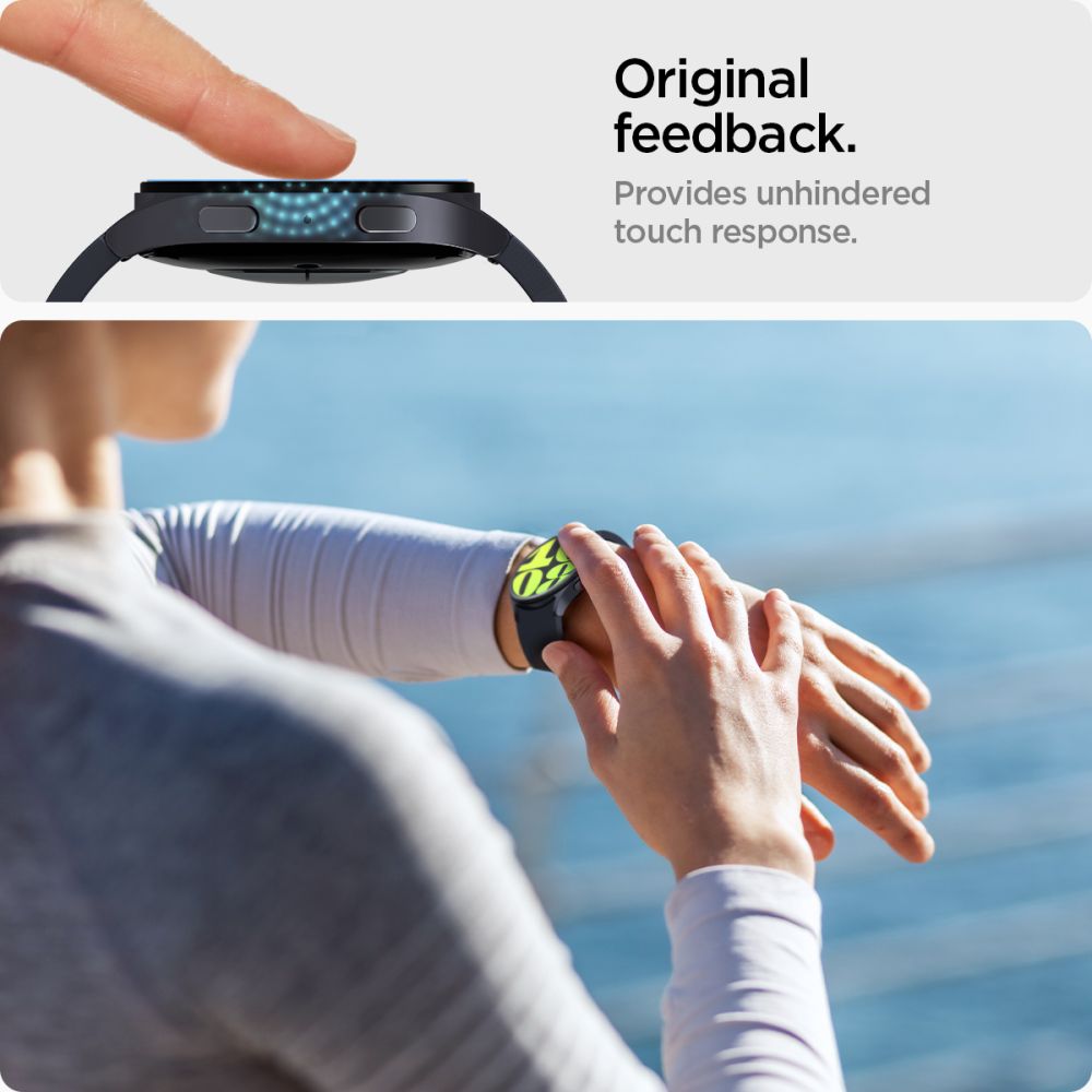 2X VETRO TEMPERATO PER GALAXY WATCH 7 (44 MM) SPIGEN GLAS.TR "EZ-FIT" 2-PACK TRASPARENTE
